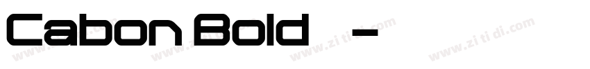 Cabon Bold粗体字体转换
